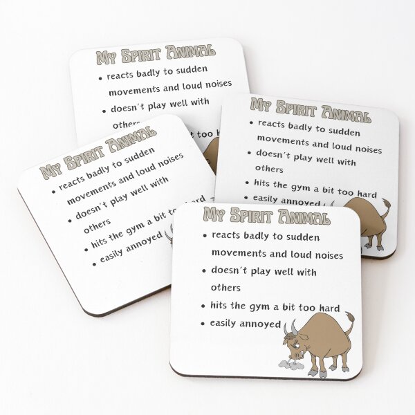 Item preview, My Spirit Animal- easily Annoyed Bull designed and sold by JoyGDesigns.