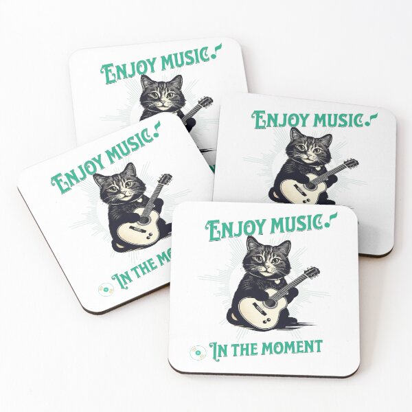 Item preview, Feline Digital Art: Unique Cats with Guitar designed and sold by Artedig.