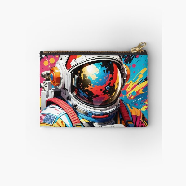 Item preview, Cosmic Spaceman Canvas: A Spectrum of Intergalactic Dreams designed and sold by ArtComixHaven.