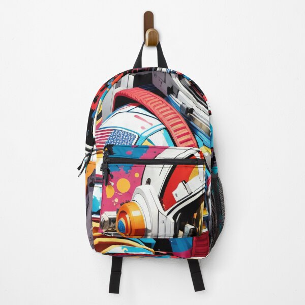 Item preview, Cosmic Spaceman Canvas: A Spectrum of Intergalactic Dreams designed and sold by ArtComixHaven.