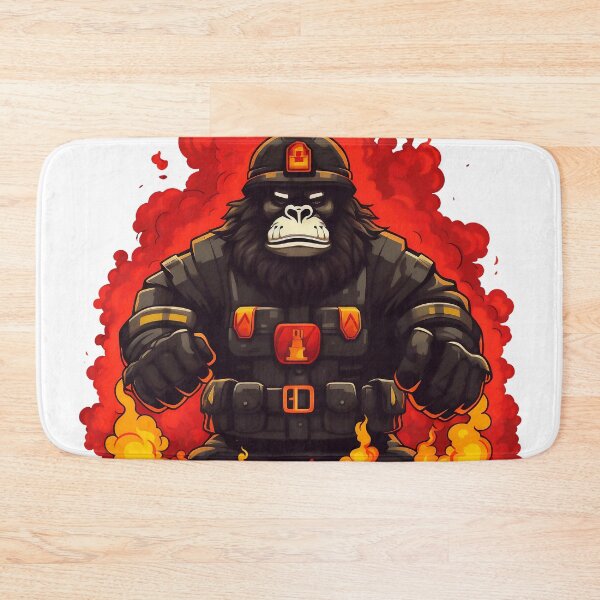 Item preview, colorful firefighter gorilla designed and sold by javierparra.