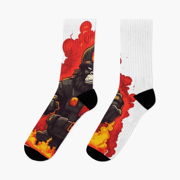 Item preview, colorful firefighter gorilla designed and sold by javierparra.