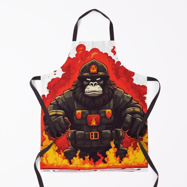 Item preview, colorful firefighter gorilla designed and sold by javierparra.