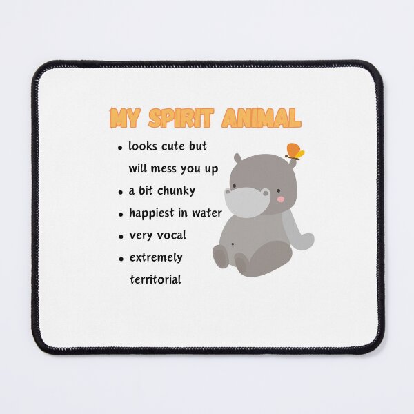 Item preview, Spirit Animal- Chubby but Deadly- Hippo designed and sold by JoyGDesigns.