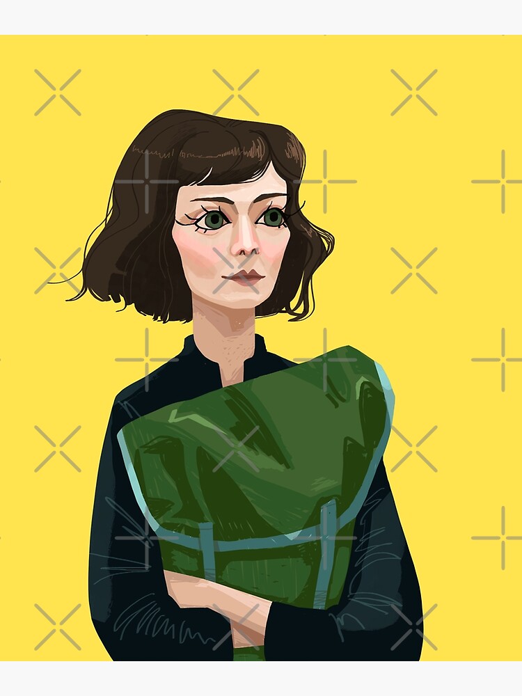 "Girl with the big bag" Poster for Sale by elinanovak Redbubble