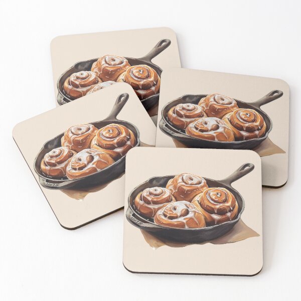 Item preview, Cinnamon Rolls In An Iron Cast Pan designed and sold by Alicia Chee.