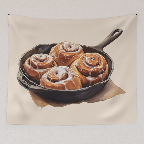 Item preview, Cinnamon Rolls In An Iron Cast Pan designed and sold by Alicia Chee.