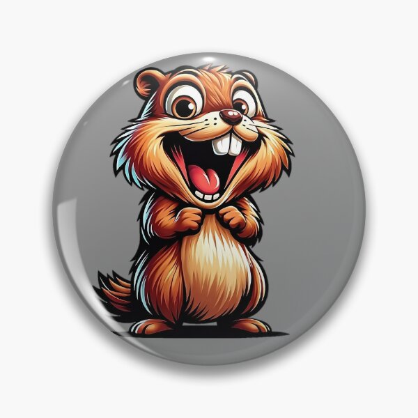Item preview, Joyful Woodchuck - Burrowing Buddy with a Grin designed and sold by LumberEchoArts.