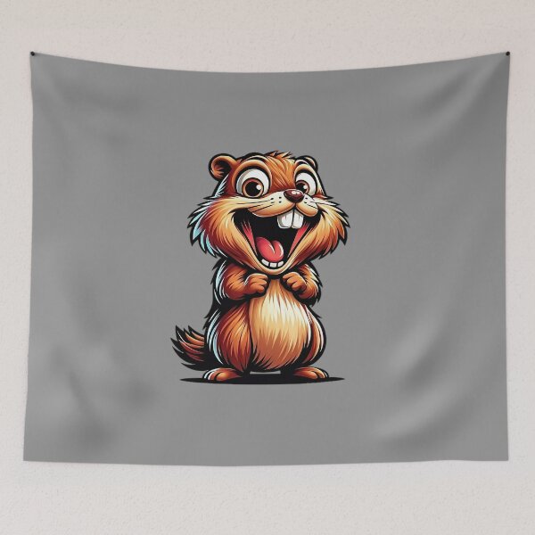 Item preview, Joyful Woodchuck - Burrowing Buddy with a Grin designed and sold by LumberEchoArts.