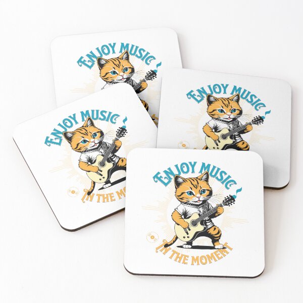 Item preview, Digital Charm: Cats with Guitar in Action designed and sold by Artedig.