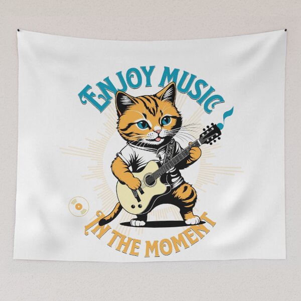 Item preview, Digital Charm: Cats with Guitar in Action designed and sold by Artedig.