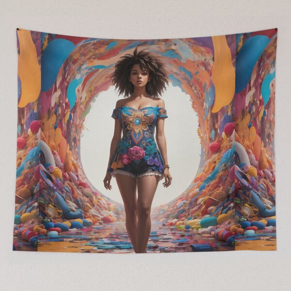 Item preview, Females Ethereal Walk Through Painter's Paradise designed and sold by ArtComixHaven.