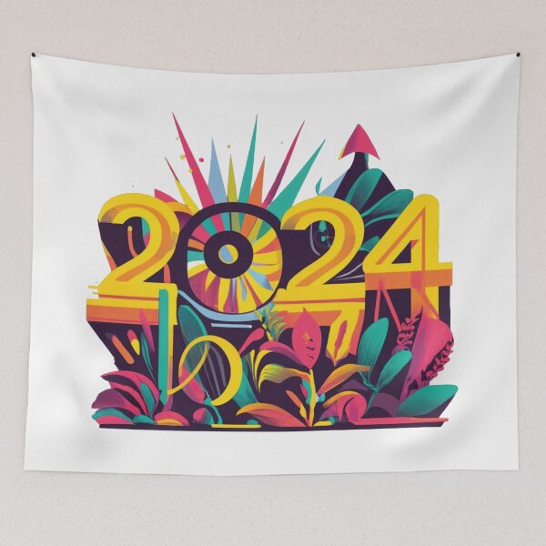 Item preview, Colorful new year 2024 designed and sold by LuckyFamily.