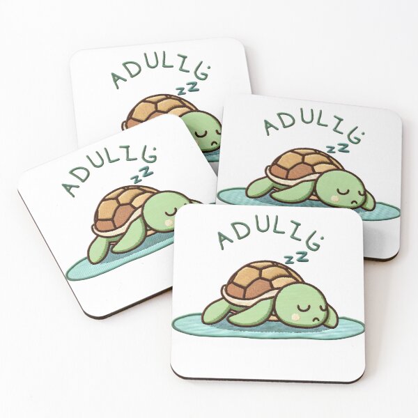 Item preview, Turtle Adulting Embroidery Design - Slow and Steady Lifestyle Art designed and sold by #Adulting Central.
