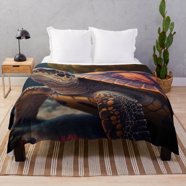 Item preview, Wildlife Artwork Abstract Art Hawksbill Sea Turtle Marine Animals Oil Painting A397 designed and sold by MPCFICTION.