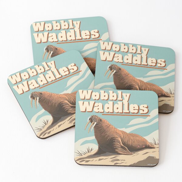 Item preview, Wobbly Walrus Waddles Alliteration Art Print - Whimsical Wordplay designed and sold by ArboretumFinds.