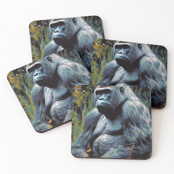 Item preview, Wildlife Artwork Abstract Art Eastern Lowlands Gorilla Animals Oil Painting A290 designed and sold by MPCFICTION.