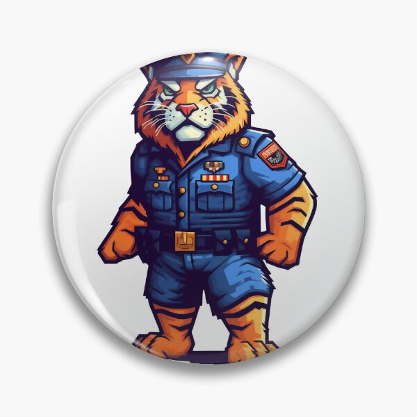 Item preview, police officer tiger designed and sold by javierparra.