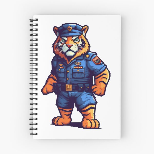 Item preview, police officer tiger designed and sold by javierparra.