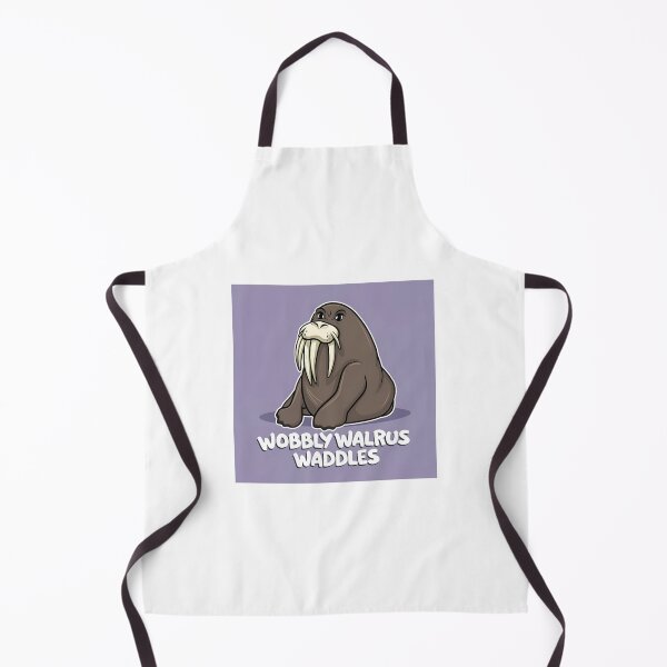 Item preview, Wobbly Walrus Waddles Alliteration Art Print - Whimsical Wordplay designed and sold by ArboretumFinds.