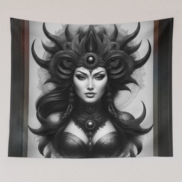 Item preview, The Majestic Eikenai Unai Enchanting AI Concept Art Portrait by Xzendor7 designed and sold by Xzendor7 Digital Art Creations.