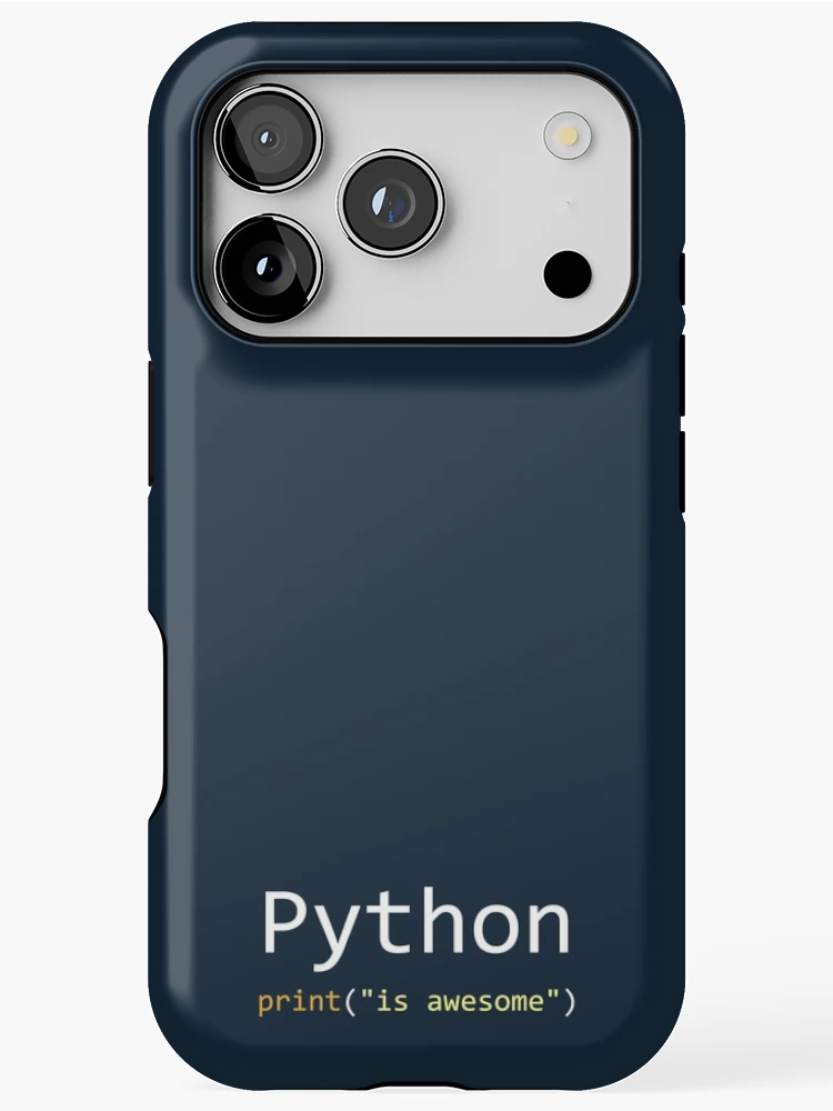 Thumbnail 1 of 4, iPhone Case, Python is awesome - Computer Programming designed and sold by Programming Jokes.