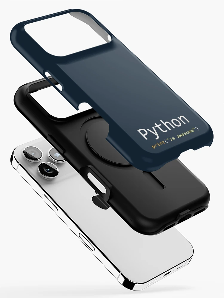 Thumbnail 2 of 4, iPhone Case, Python is awesome - Computer Programming designed and sold by Programming Jokes.