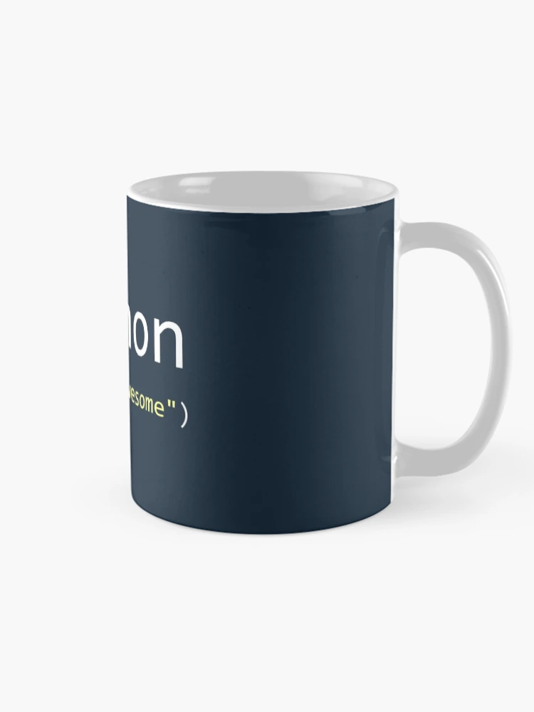 Thumbnail 3 of 6, Coffee Mug, Python is awesome - Computer Programming designed and sold by Programming Jokes.
