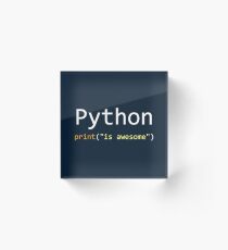Python is awesome - Computer Programming Acrylic Block