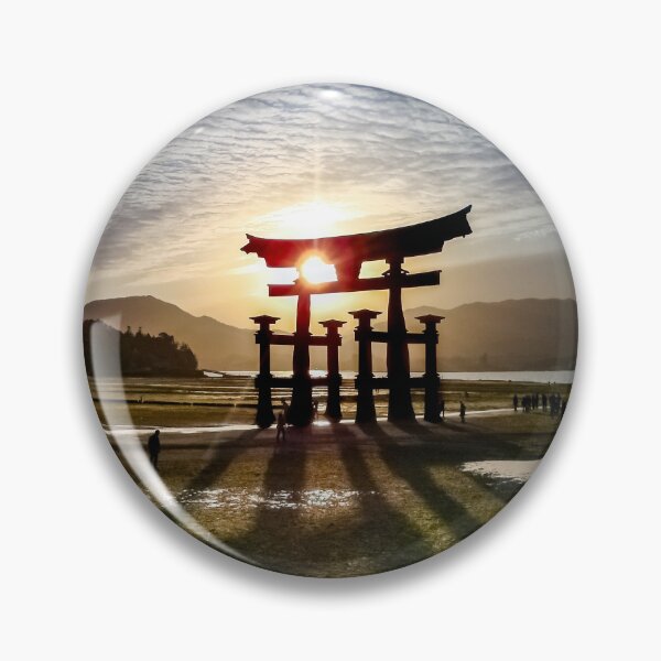 Item preview, Itsukushima The Great Torii Gate Shrine at Sunset  designed and sold by Wild Afterglow.