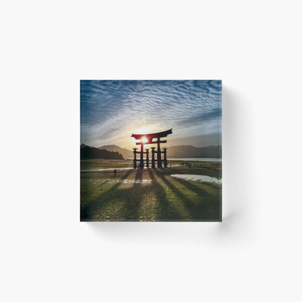 Item preview, Itsukushima The Great Torii Gate Shrine at Sunset  designed and sold by Wild Afterglow.