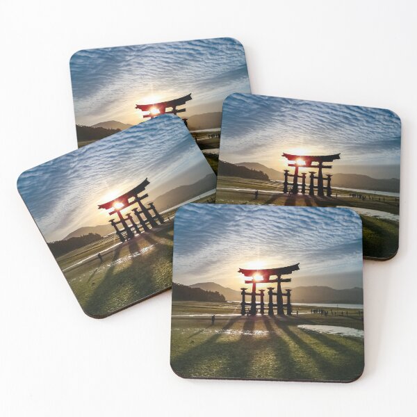 Item preview, Itsukushima The Great Torii Gate Shrine at Sunset  designed and sold by Wild Afterglow.