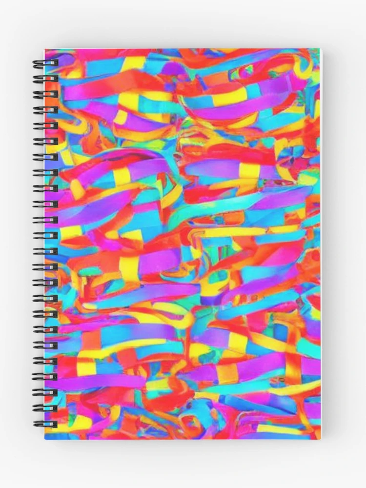 Thumbnail 1 of 3, Journal, Abstract Colorful Ribbons Pattern designed and sold by calibrit.