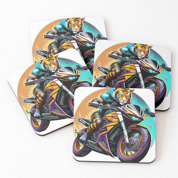 Item preview, Tiger on a Motorcycle designed and sold by BADESIGNZZ.
