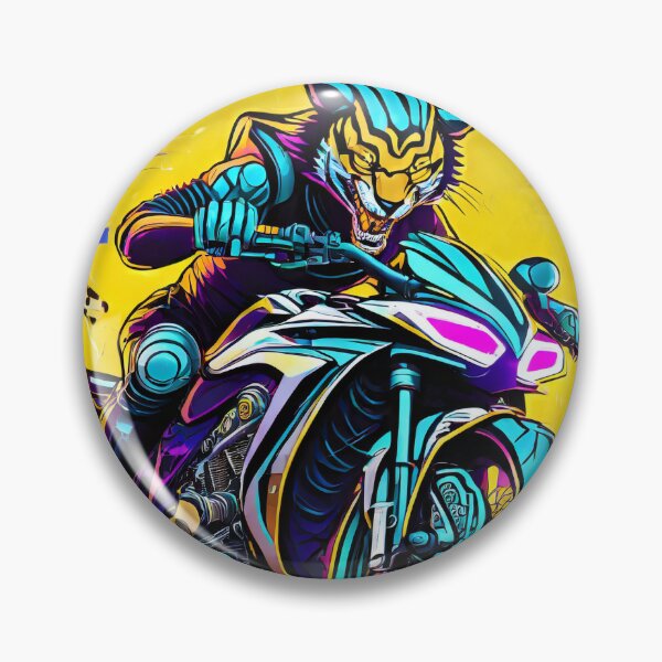 Item preview, Tiger racing on his motorcycle designed and sold by BADESIGNZZ.