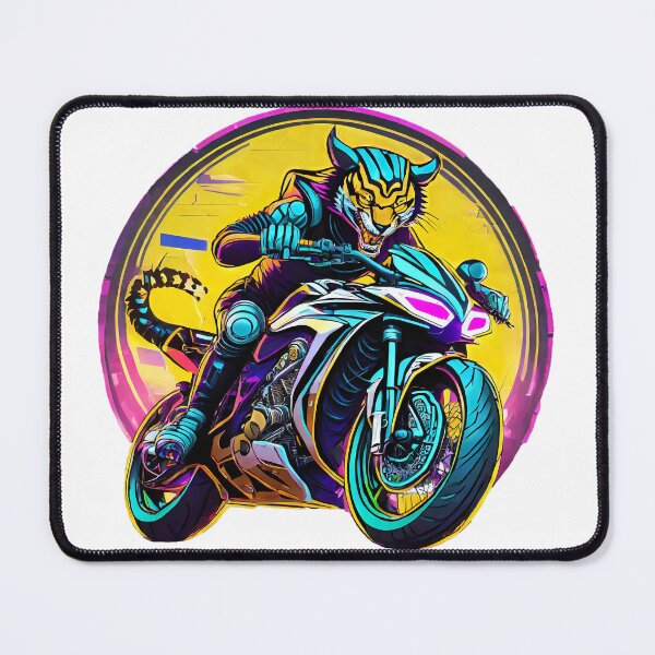 Item preview, Tiger racing on his motorcycle designed and sold by BADESIGNZZ.