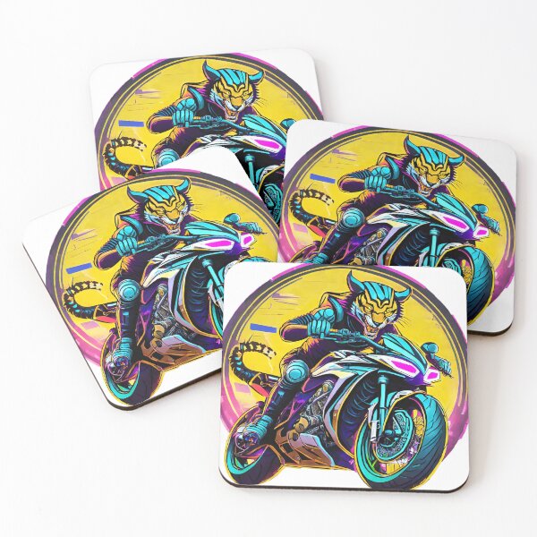 Item preview, Tiger racing on his motorcycle designed and sold by BADESIGNZZ.
