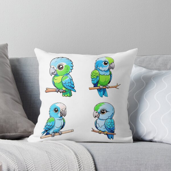 Item preview, Quaker Parrot, Cute Blue Quaker Parrot Bird Sticker Pack designed and sold by saloui.