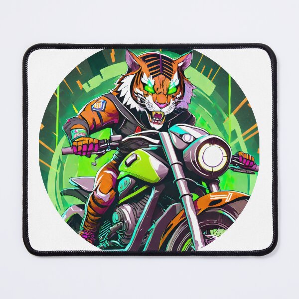 Item preview, Tiger riding a Motorcycle designed and sold by BADESIGNZZ.