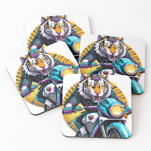 Item preview, Wild tiger on a Scrambler designed and sold by BADESIGNZZ.