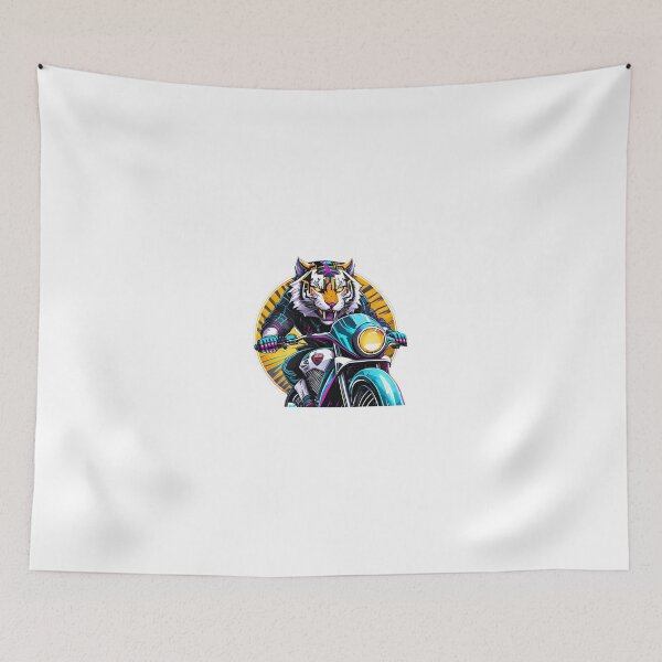 Item preview, Wild tiger on a Scrambler designed and sold by BADESIGNZZ.