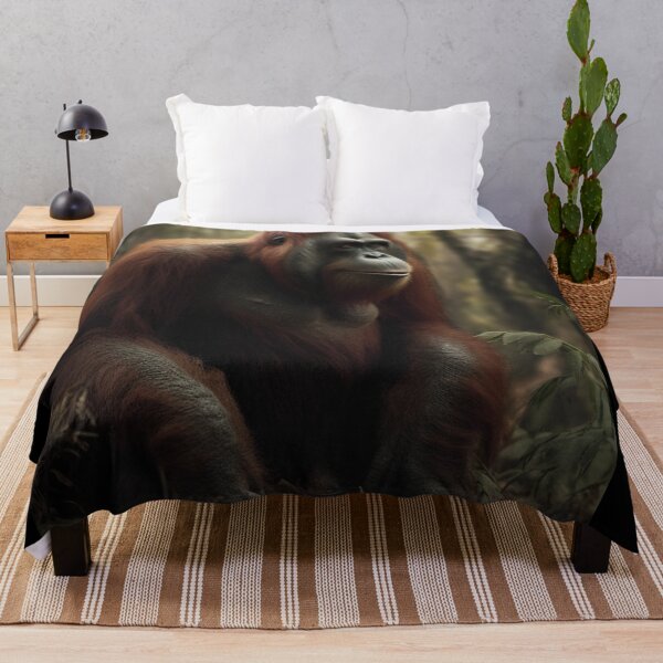 Item preview, Wildlife Artwork Abstract Art Bornean Orangutan Animals Oil Painting A210 designed and sold by MPCFICTION.
