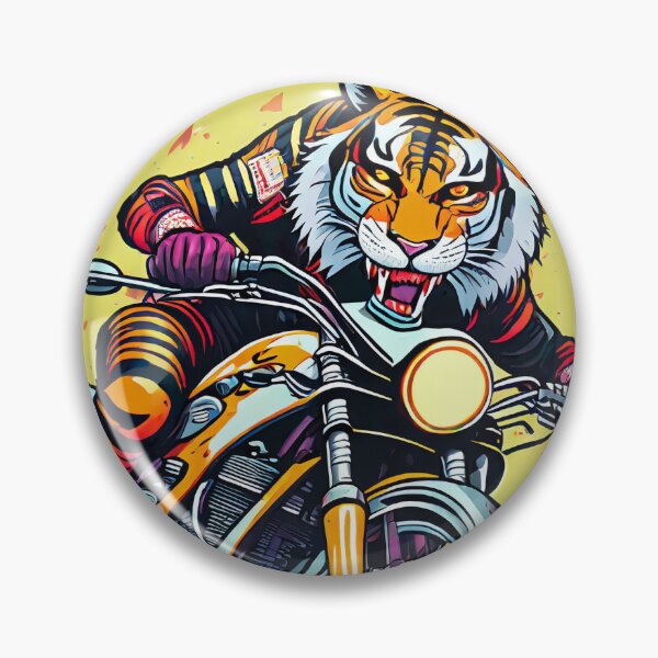 Item preview, A Tiger. On a Motorcycle designed and sold by BADESIGNZZ.