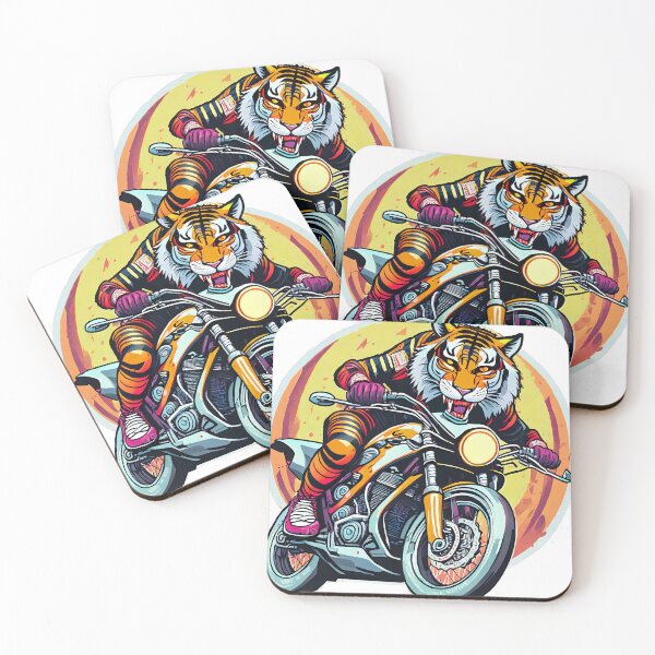Item preview, A Tiger. On a Motorcycle designed and sold by BADESIGNZZ.