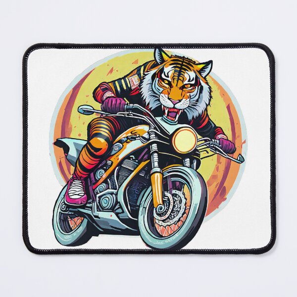 Item preview, A Tiger. On a Motorcycle designed and sold by BADESIGNZZ.