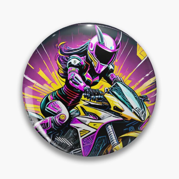 Item preview, purple bikergirl designed and sold by BADESIGNZZ.