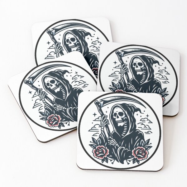 Artikelvorschau, Reaper & Roses Flash Tattoo Art Design entworfen und verkauft von BrianSaysDesign.