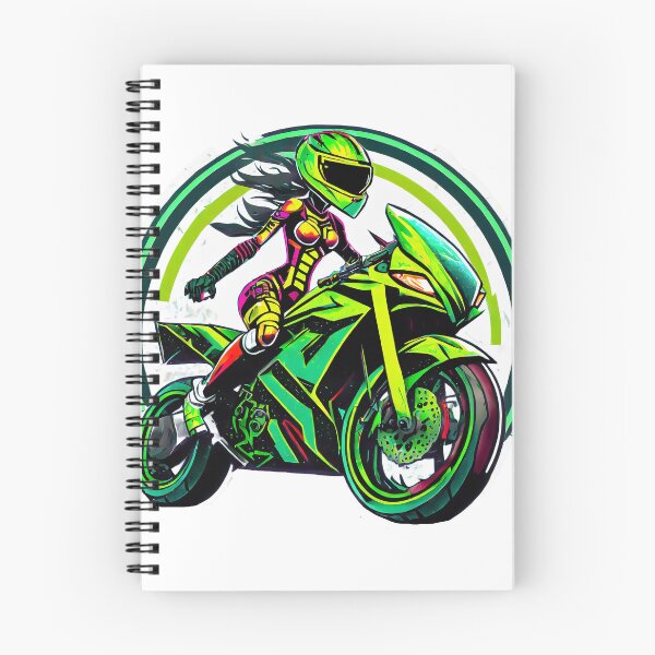 Item preview, Green bikergirl designed and sold by BADESIGNZZ.