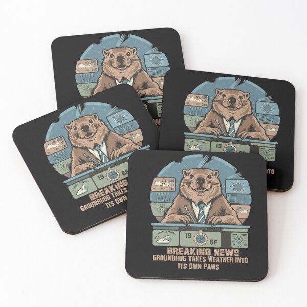 Item preview, Groundhog Day - Breaking News: Groundhog Takes Weather into Its Own Paws designed and sold by RebeccaRe.