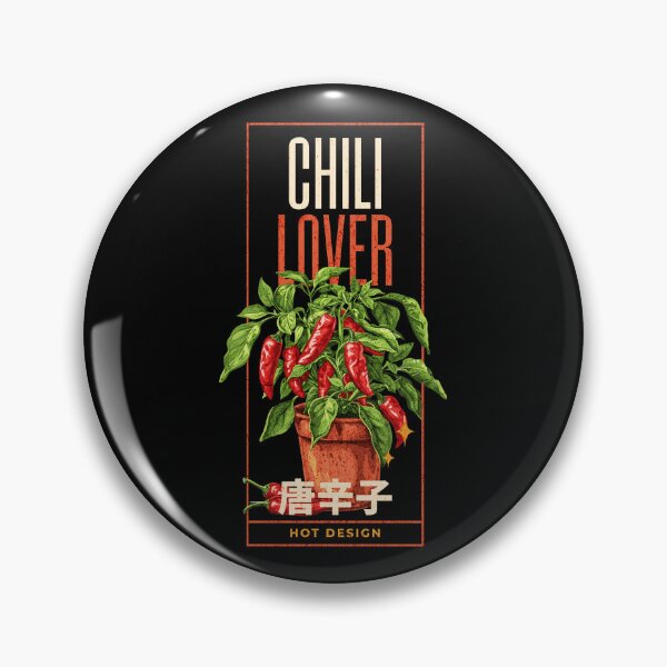 Item preview, Chili lover hot design with a chili plant, chili fruits and japanese text japanese Typography  designed and sold by Dahlann.
